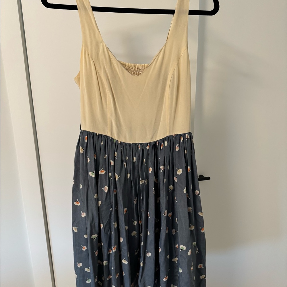 Orla Kiely Pure Silk Crepe Dancing Girls Sun Dress Size 6